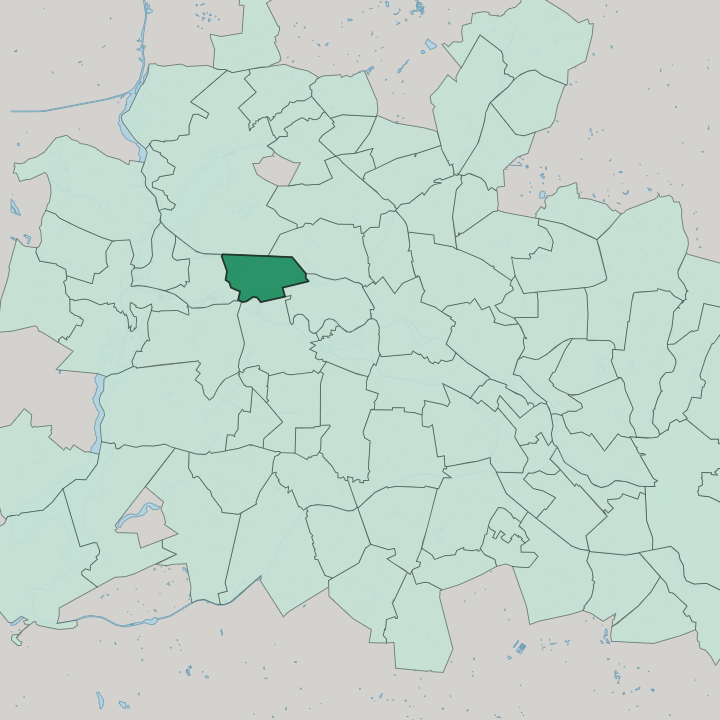 Map showing Charlottenburg-Nord — In Berlin