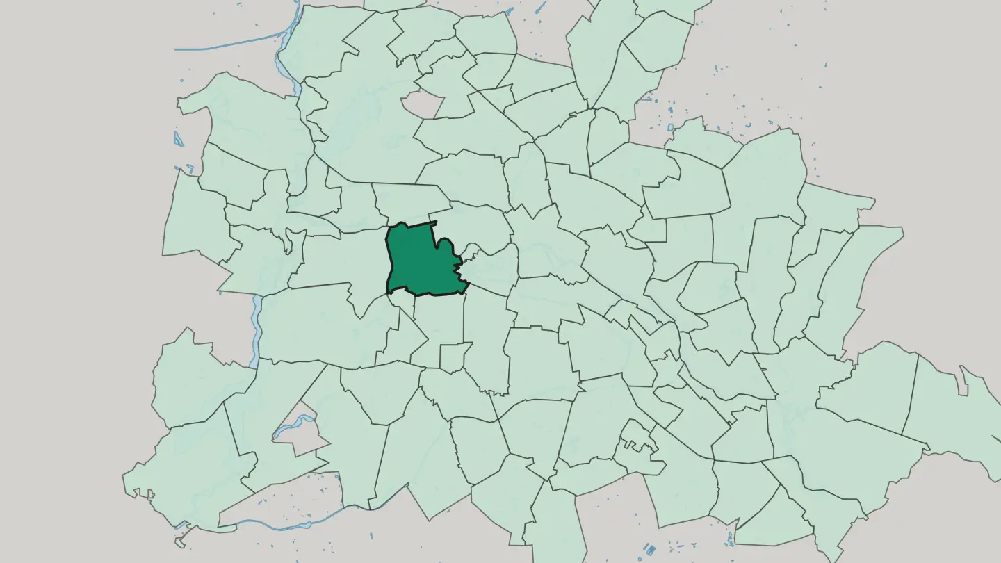 Map of Charlottenburg in Berlin