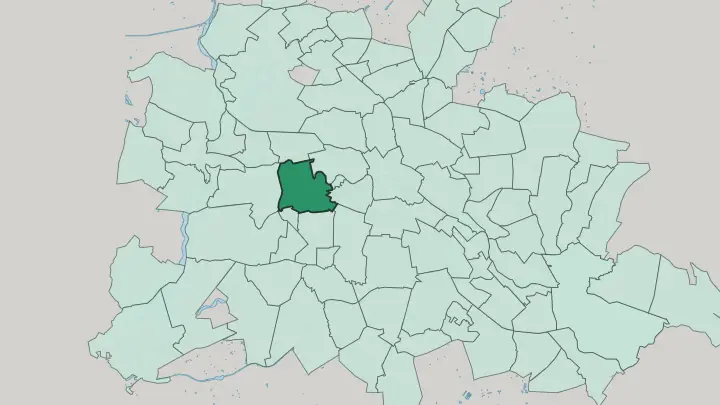 Map of Charlottenburg in Berlin
