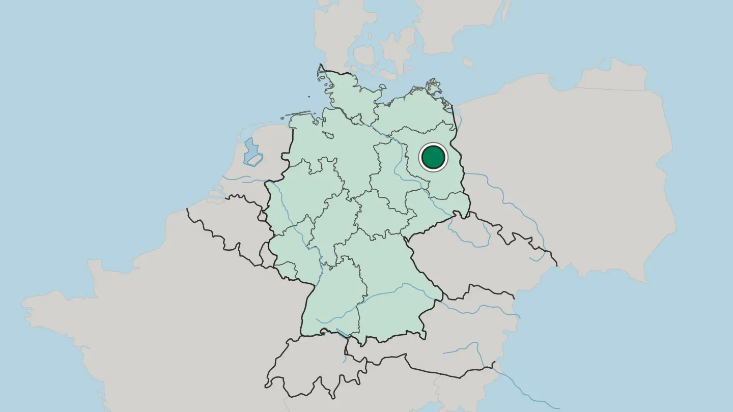 Map of Berlin in Germany