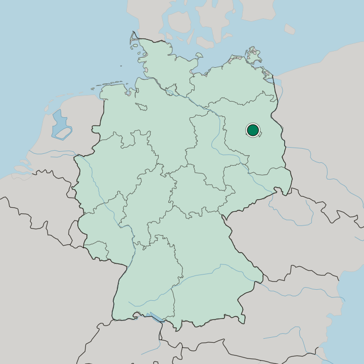 Map showing Blankenburg — In Germany