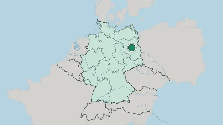 Map of Berlin in Germany