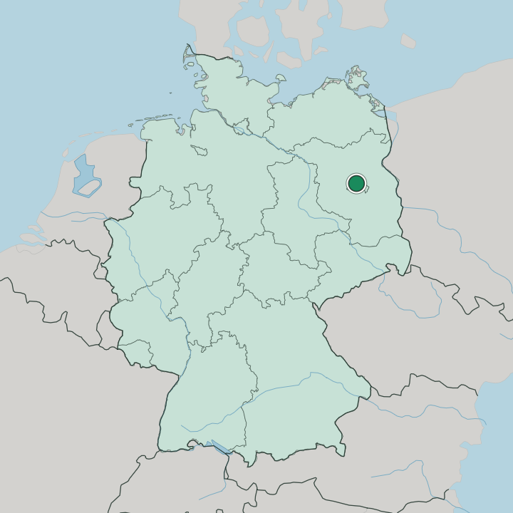Map showing Halensee — In Germany