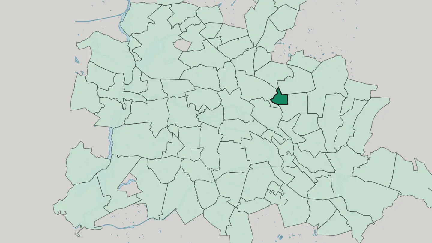 Map of Fennpfuhl in Berlin