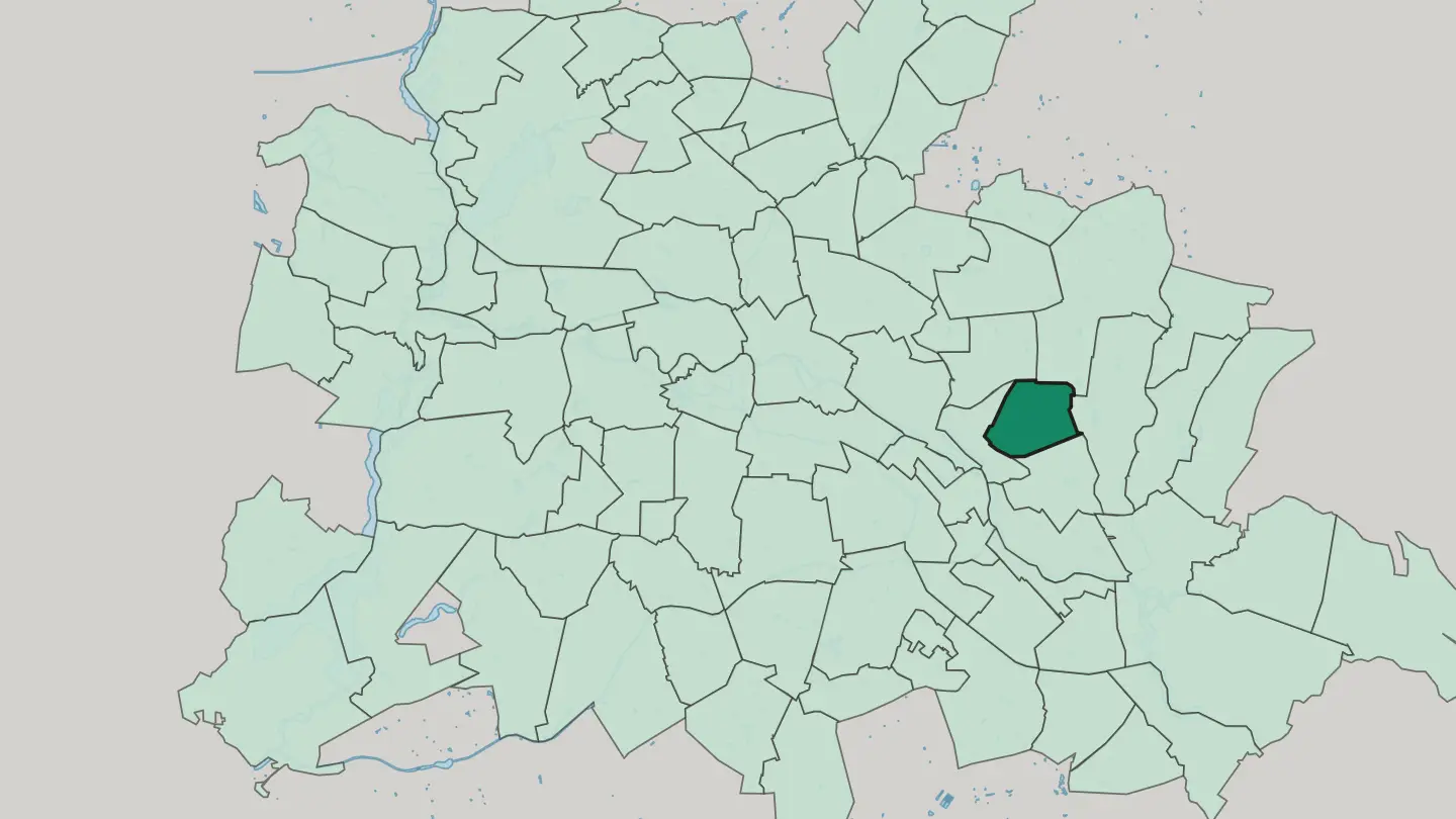 Map of Friedrichsfelde in Berlin