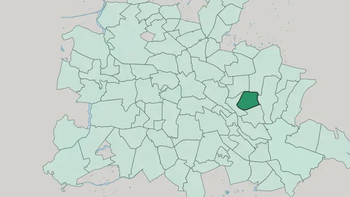 Map of Friedrichsfelde in Berlin