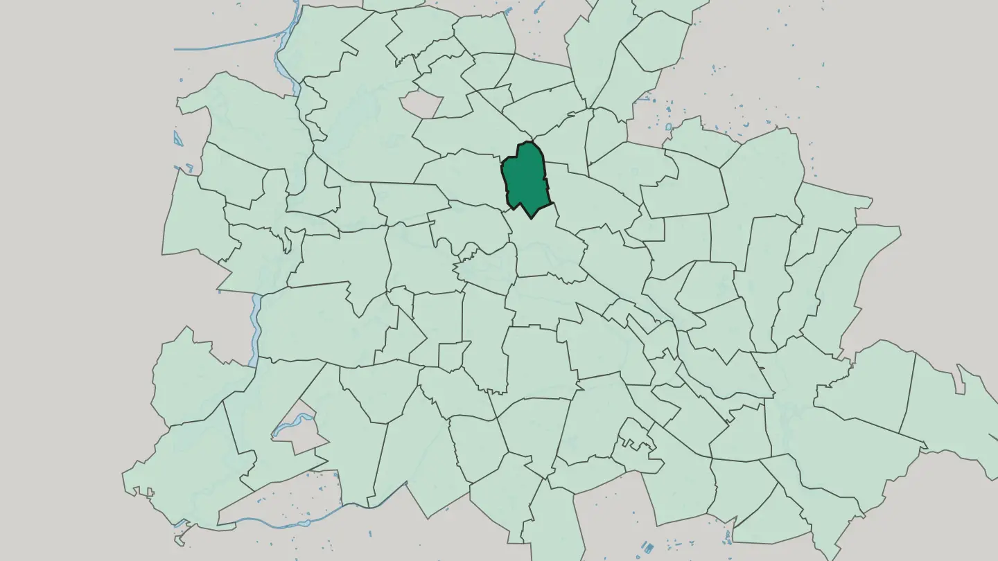 Map of Gesundbrunnen in Berlin