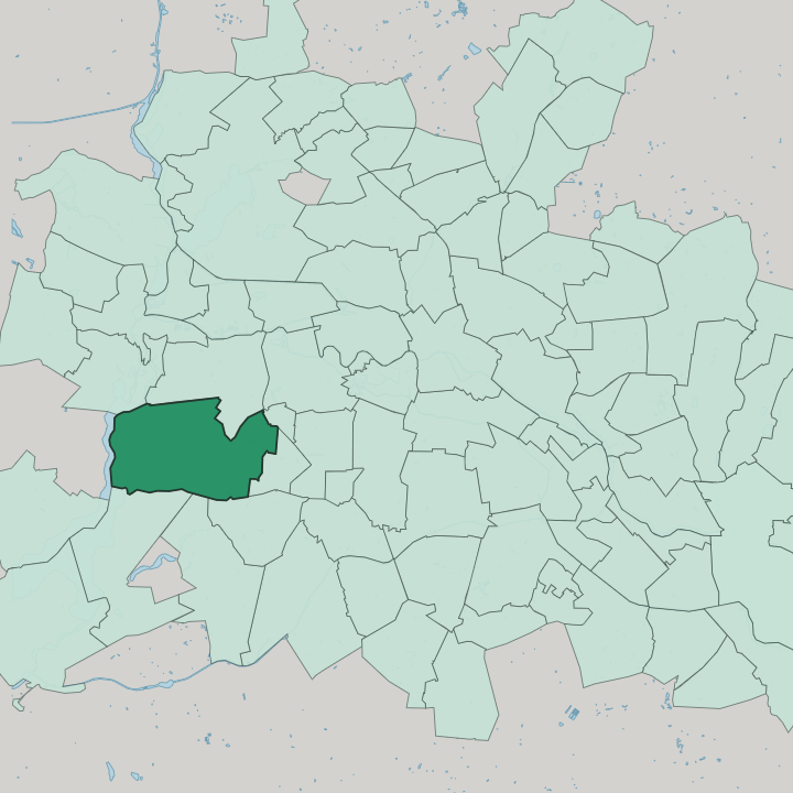 Map showing Grunewald — In Berlin