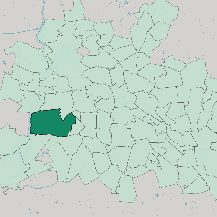 Map showing Grunewald — In Berlin