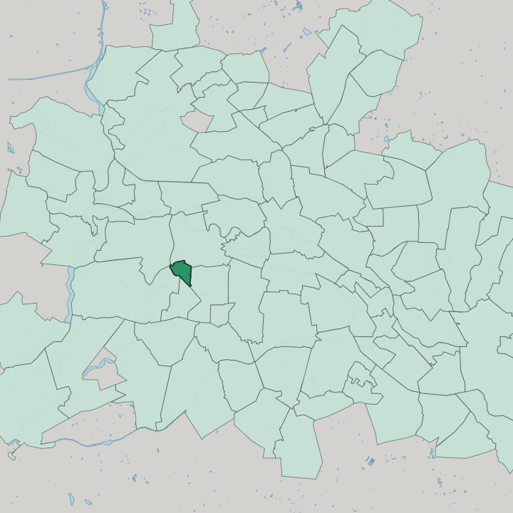 Map showing Halensee — In Berlin