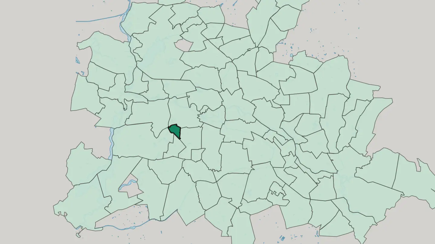 Map of Halensee in Berlin
