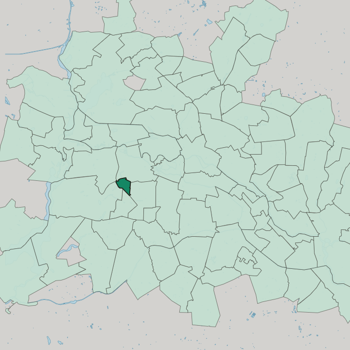 Map showing Halensee — In Berlin