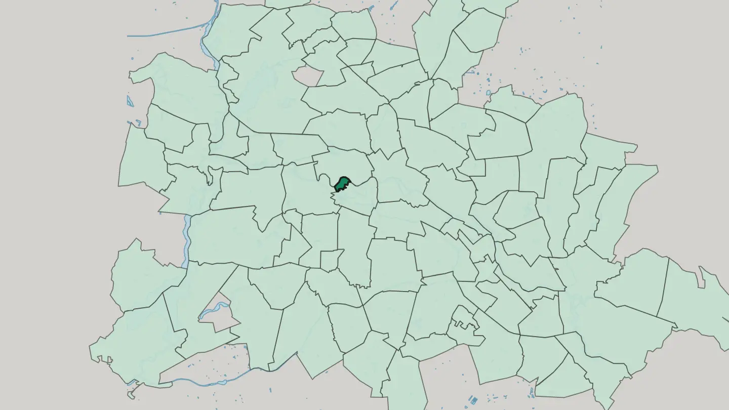 Map of Hansaviertel in Berlin