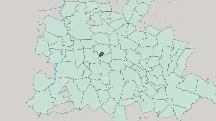Map of Hansaviertel in Berlin