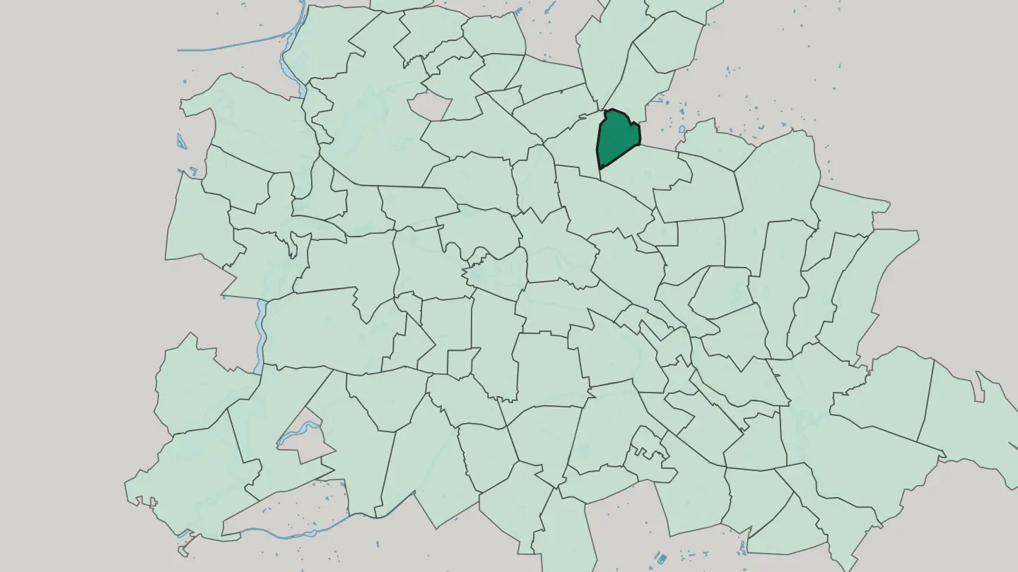 Map of Heinersdorf in Berlin