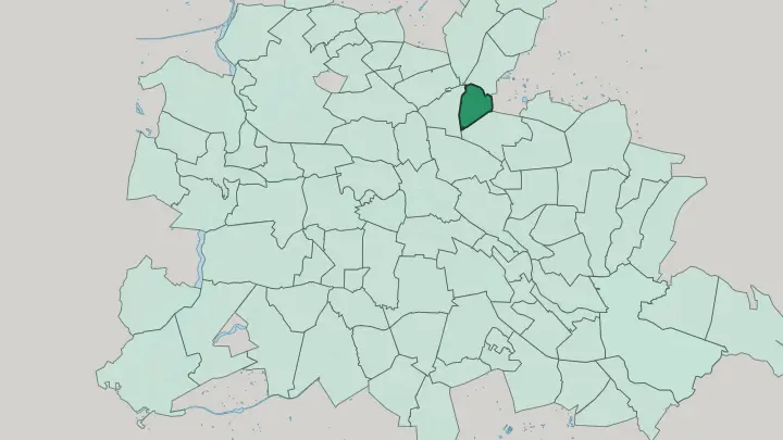Map of Heinersdorf in Berlin