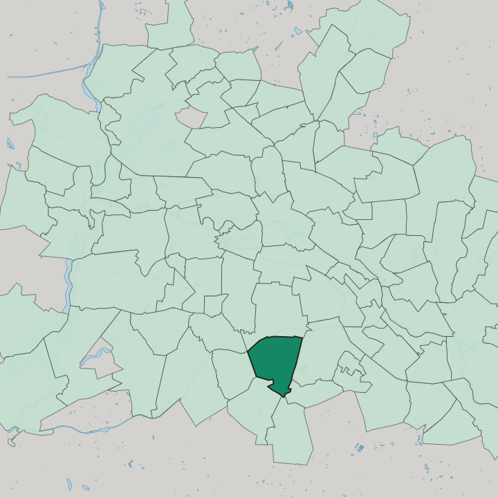 Map showing Mariendorf — In Berlin