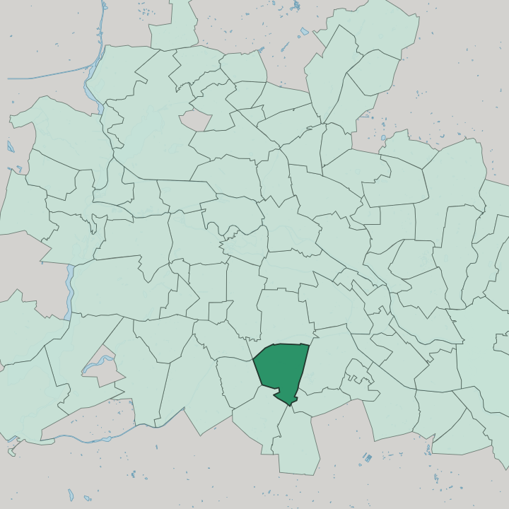 Map showing Mariendorf — In Berlin