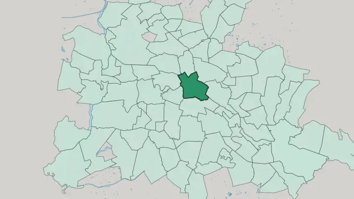 Map of Mitte in Berlin