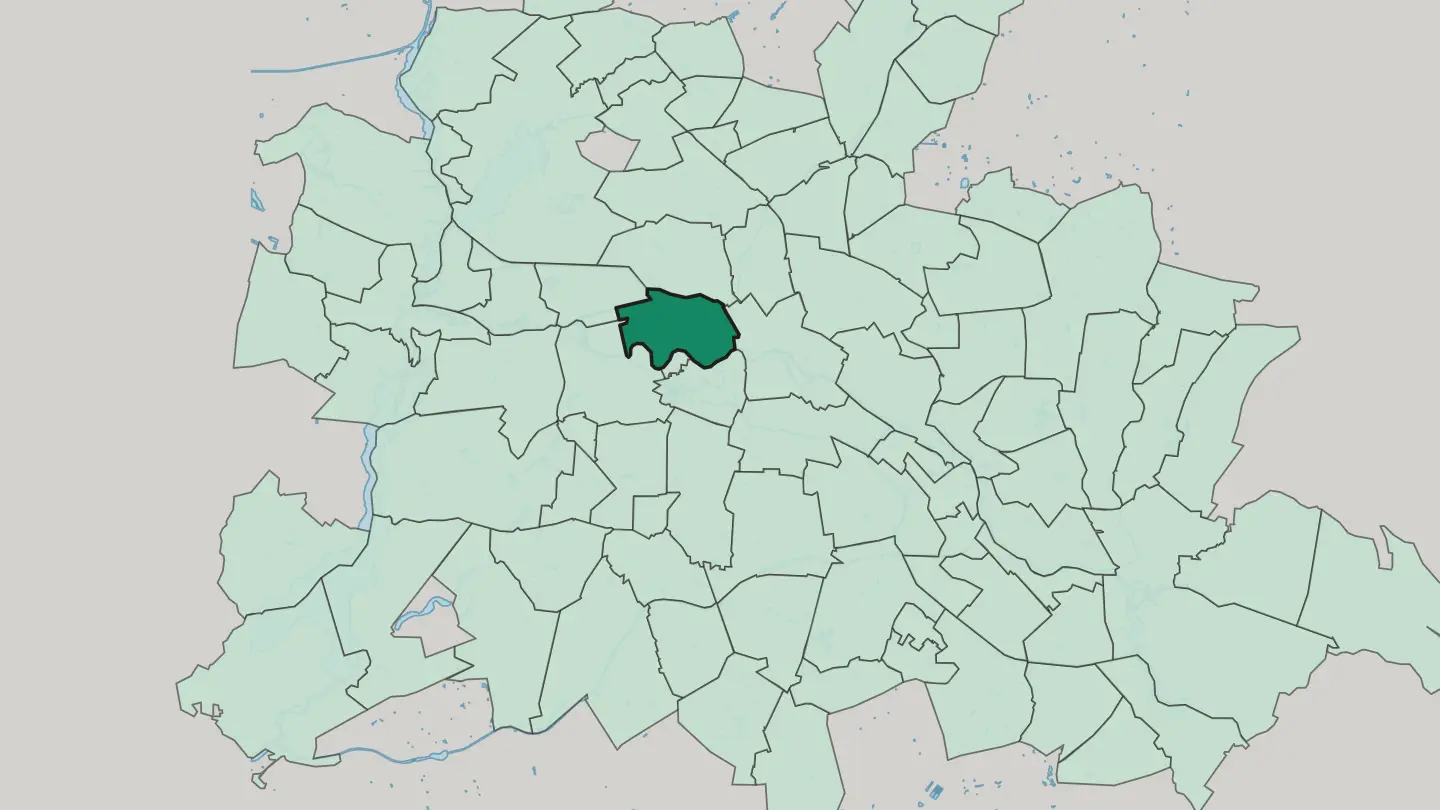 Map of Moabit in Berlin