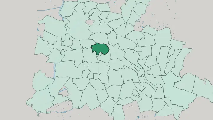 Map of Moabit in Berlin