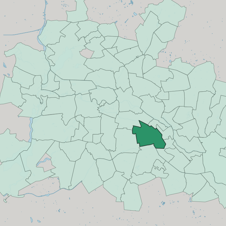 Map showing Neukölln — In Berlin