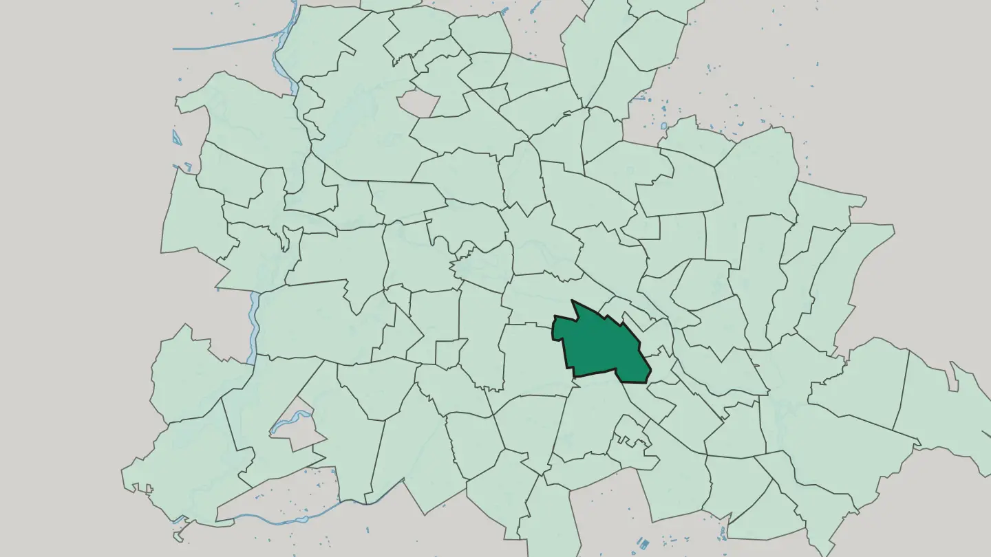 Map of Neukölln in Berlin