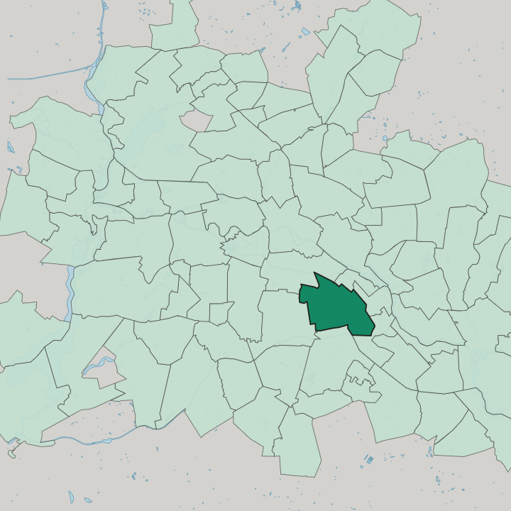 Map showing Neukölln — In Berlin