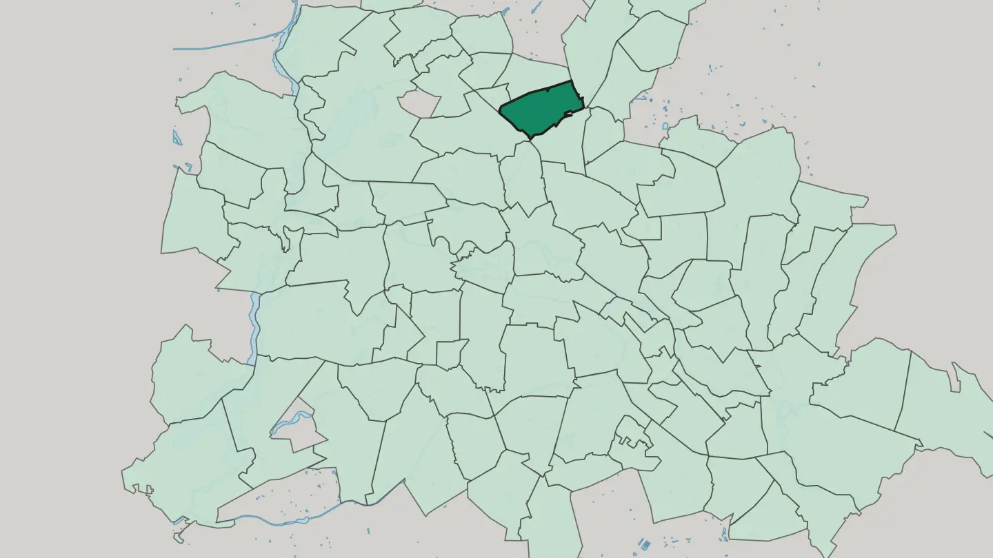 Map of Niederschönhausen in Berlin
