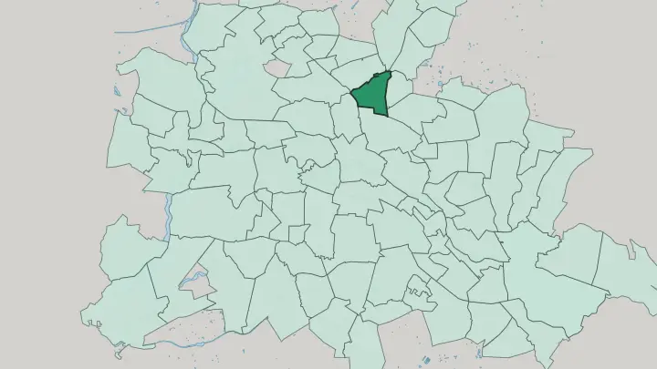 Map of Pankow in Berlin
