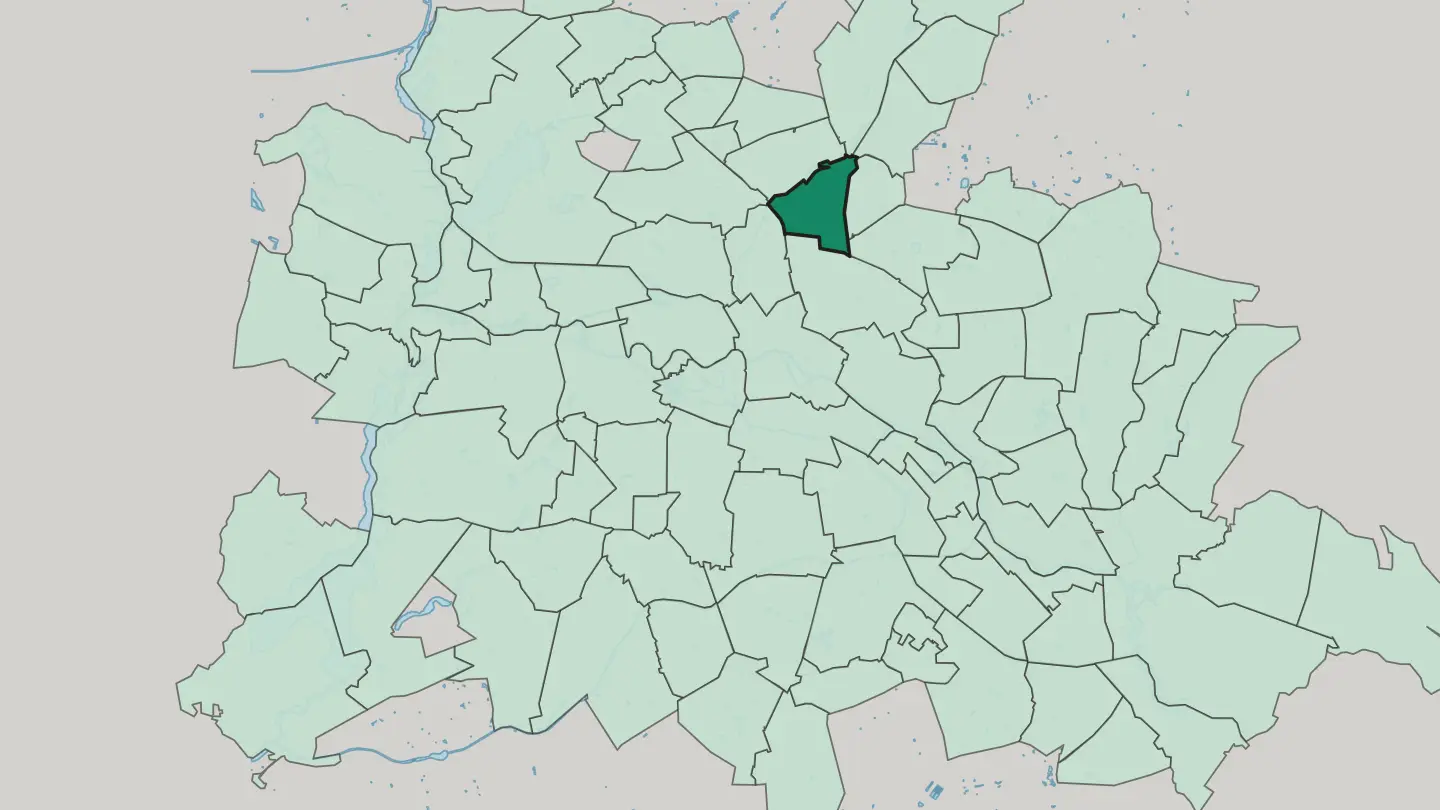 Map of Pankow in Berlin