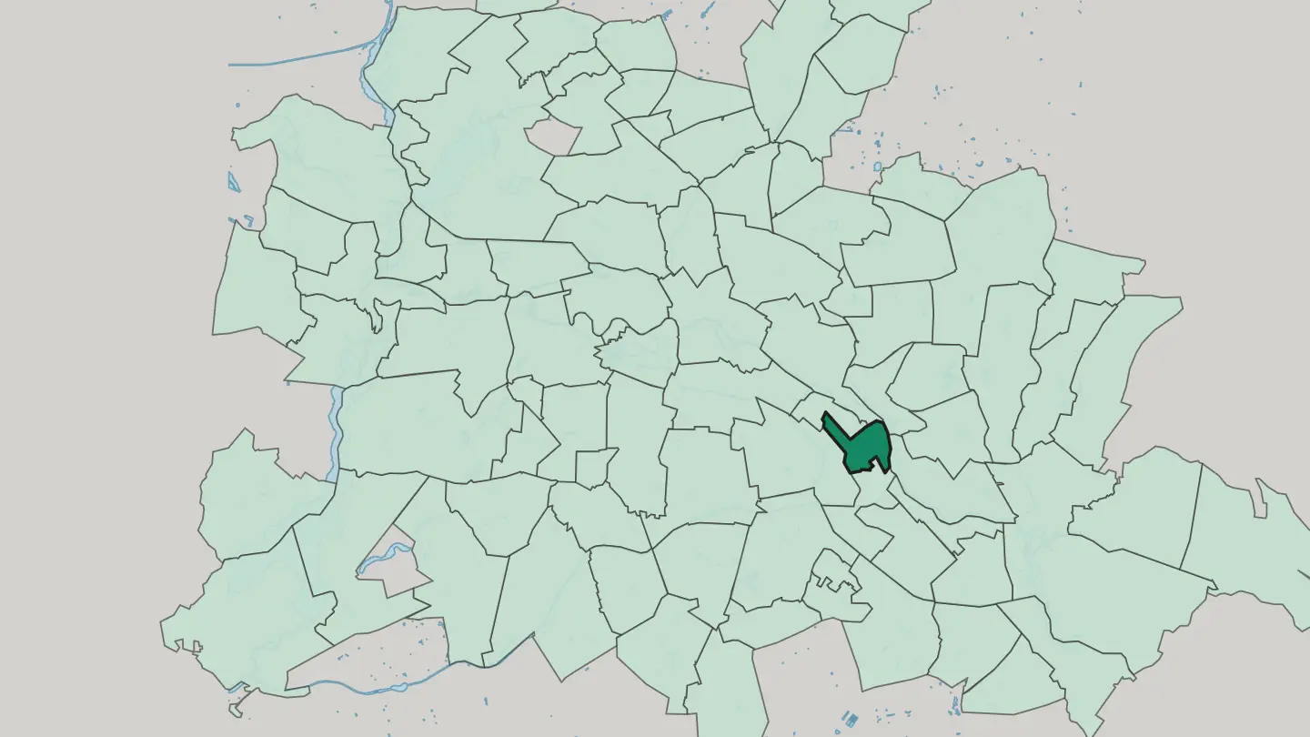 Map of Plänterwald in Berlin