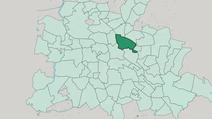Map of Prenzlauer Berg in Berlin