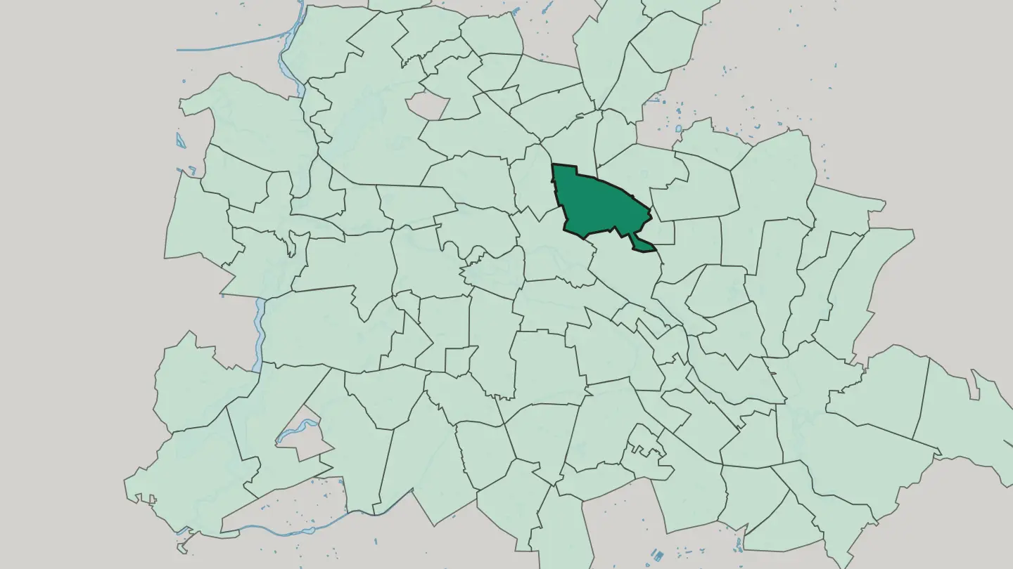 Map of Prenzlauer Berg in Berlin