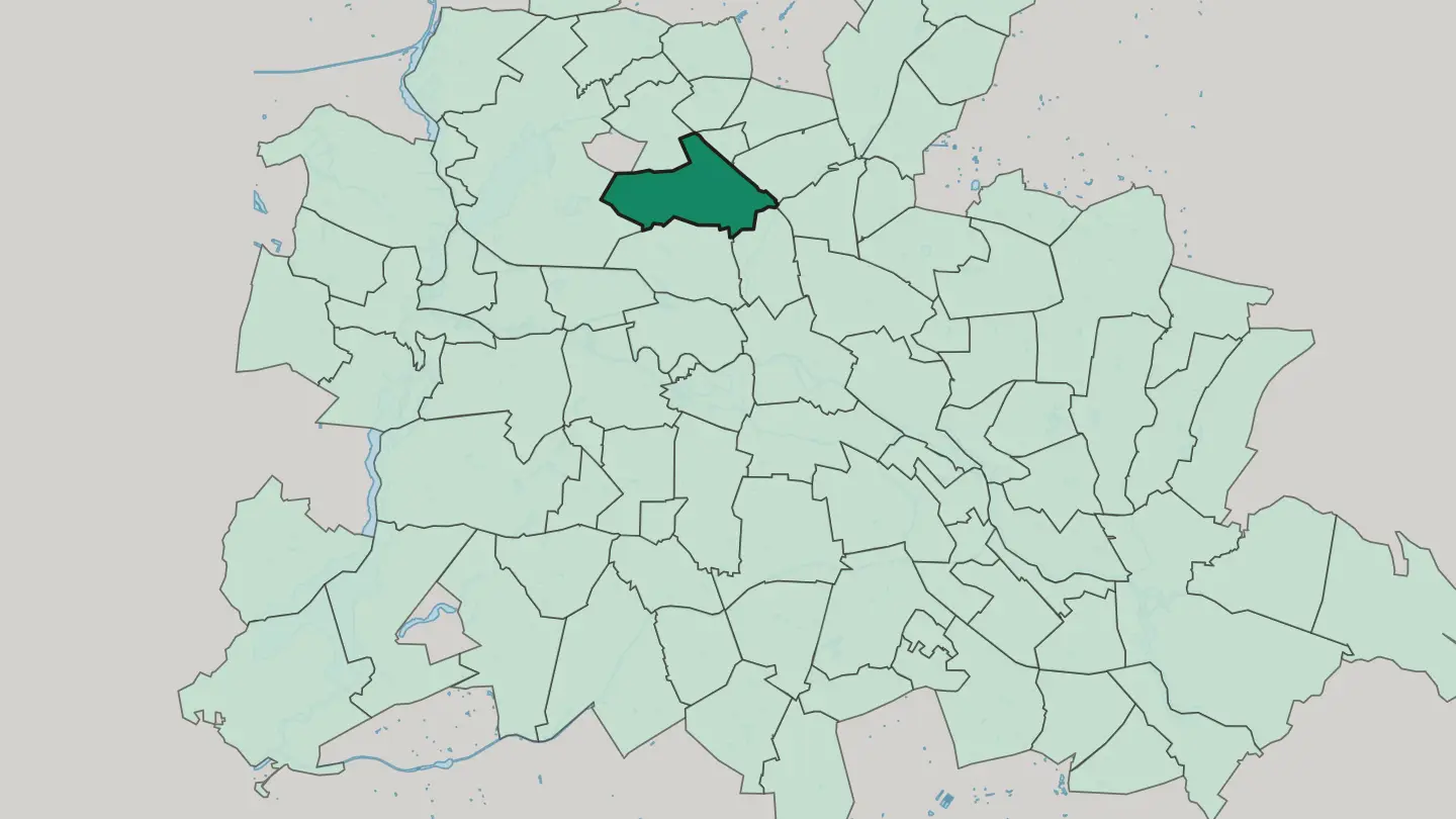 Map of Reinickendorf in Berlin