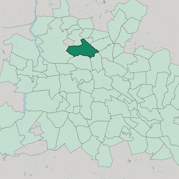 Map showing Reinickendorf — In Berlin