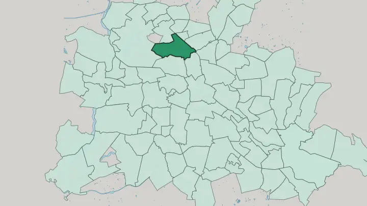 Map of Reinickendorf in Berlin