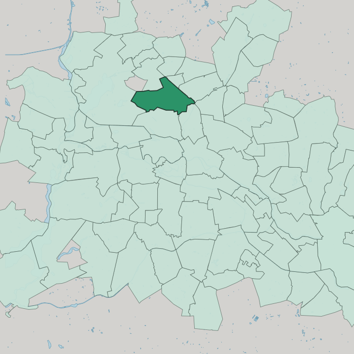 Map showing Reinickendorf — In Berlin