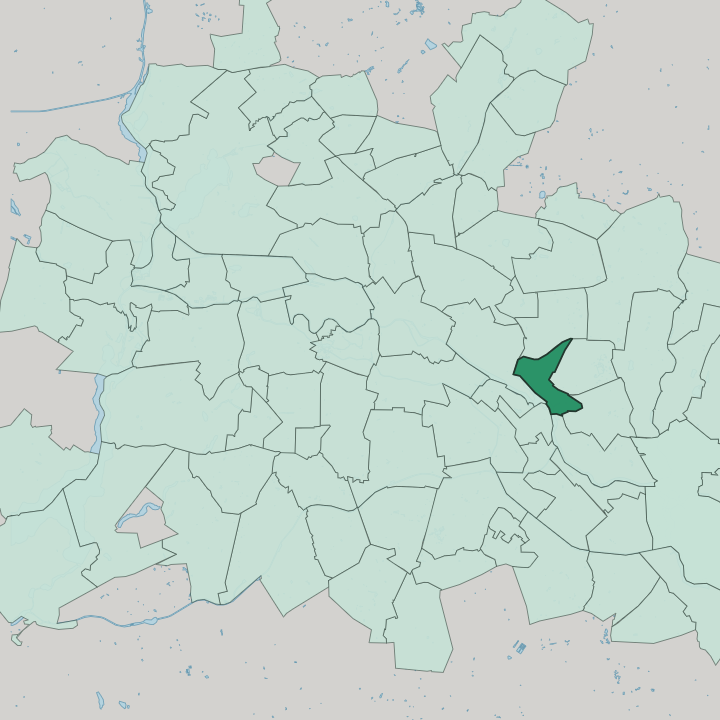 Map showing Rummelsburg — In Berlin