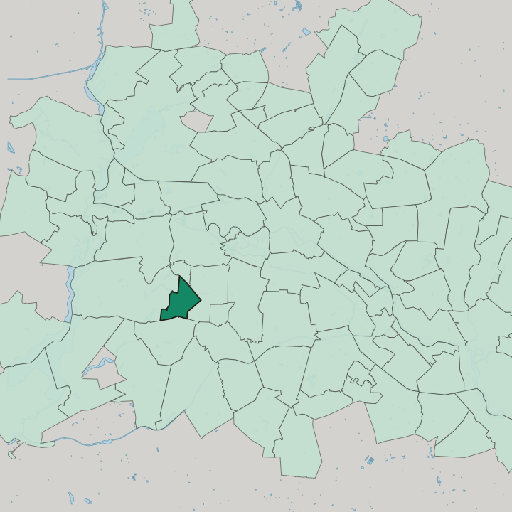 Map showing Schmargendorf — In Berlin