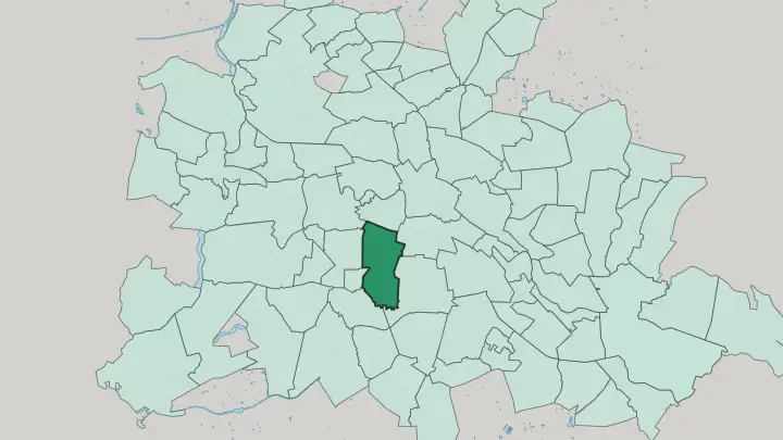 Map of Schöneberg in Berlin