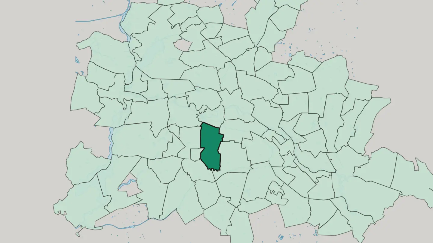 Map of Schöneberg in Berlin