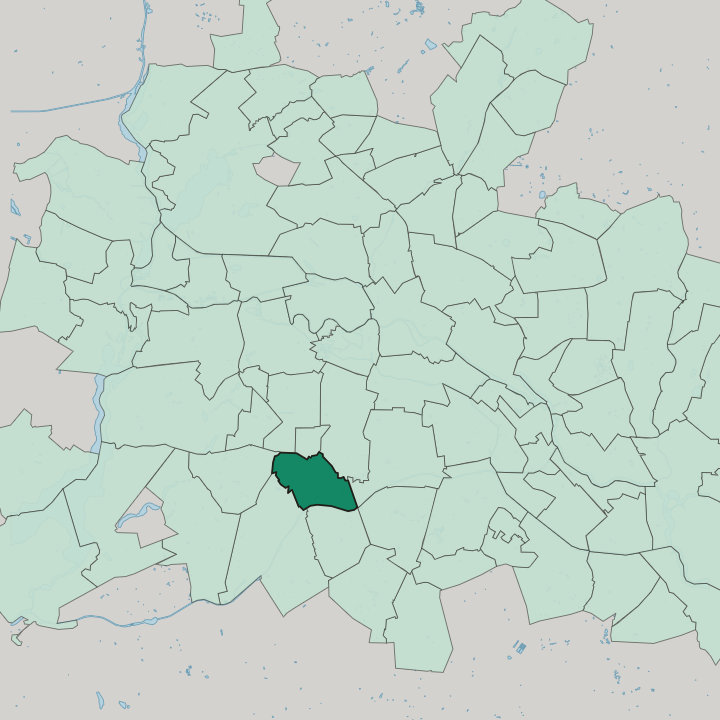 Map showing Steglitz — In Berlin