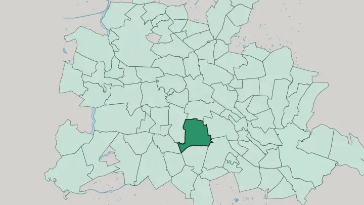 Map of Tempelhof in Berlin