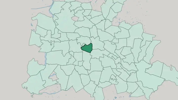 Map of Tiergarten in Berlin