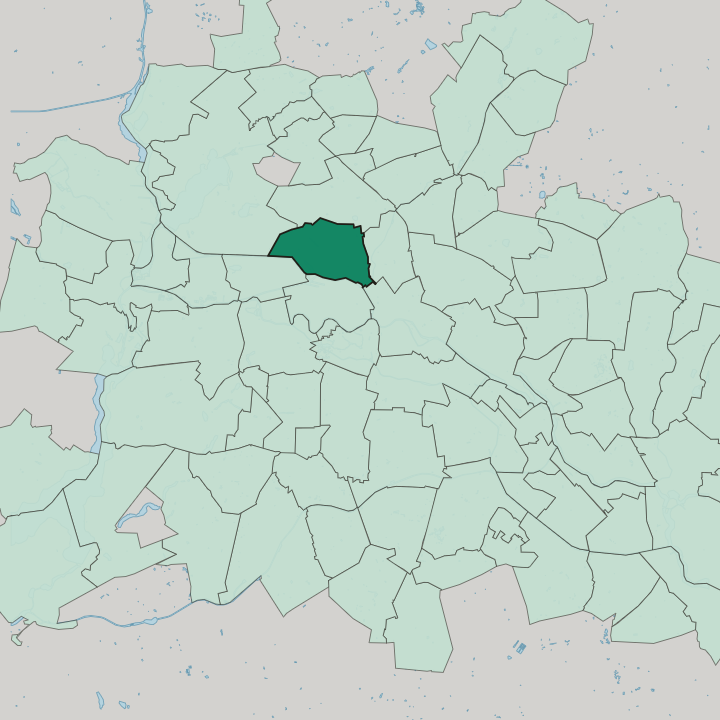 Map showing Wedding — In Berlin