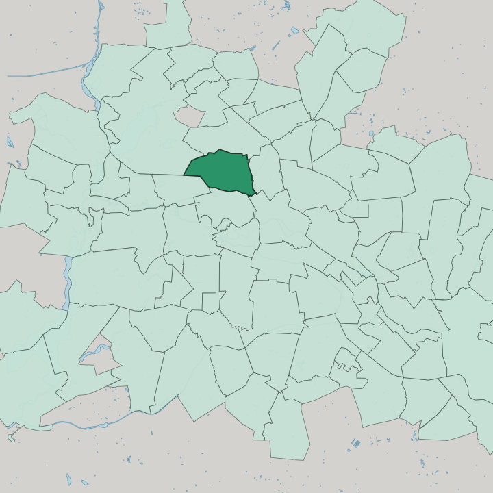 Map showing Wedding — In Berlin