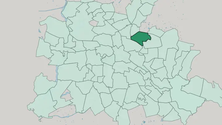 Map of Weißensee in Berlin