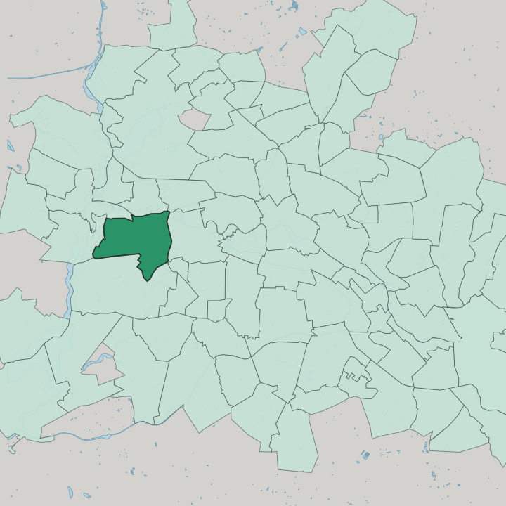 Map showing Westend — In Berlin