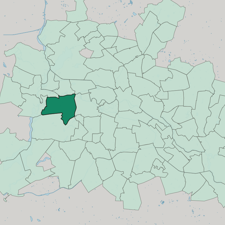 Map showing Westend — In Berlin